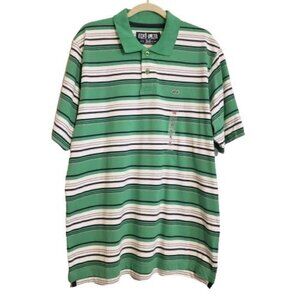 ECKŌ UNLTD Striped short sleeve polo NWT